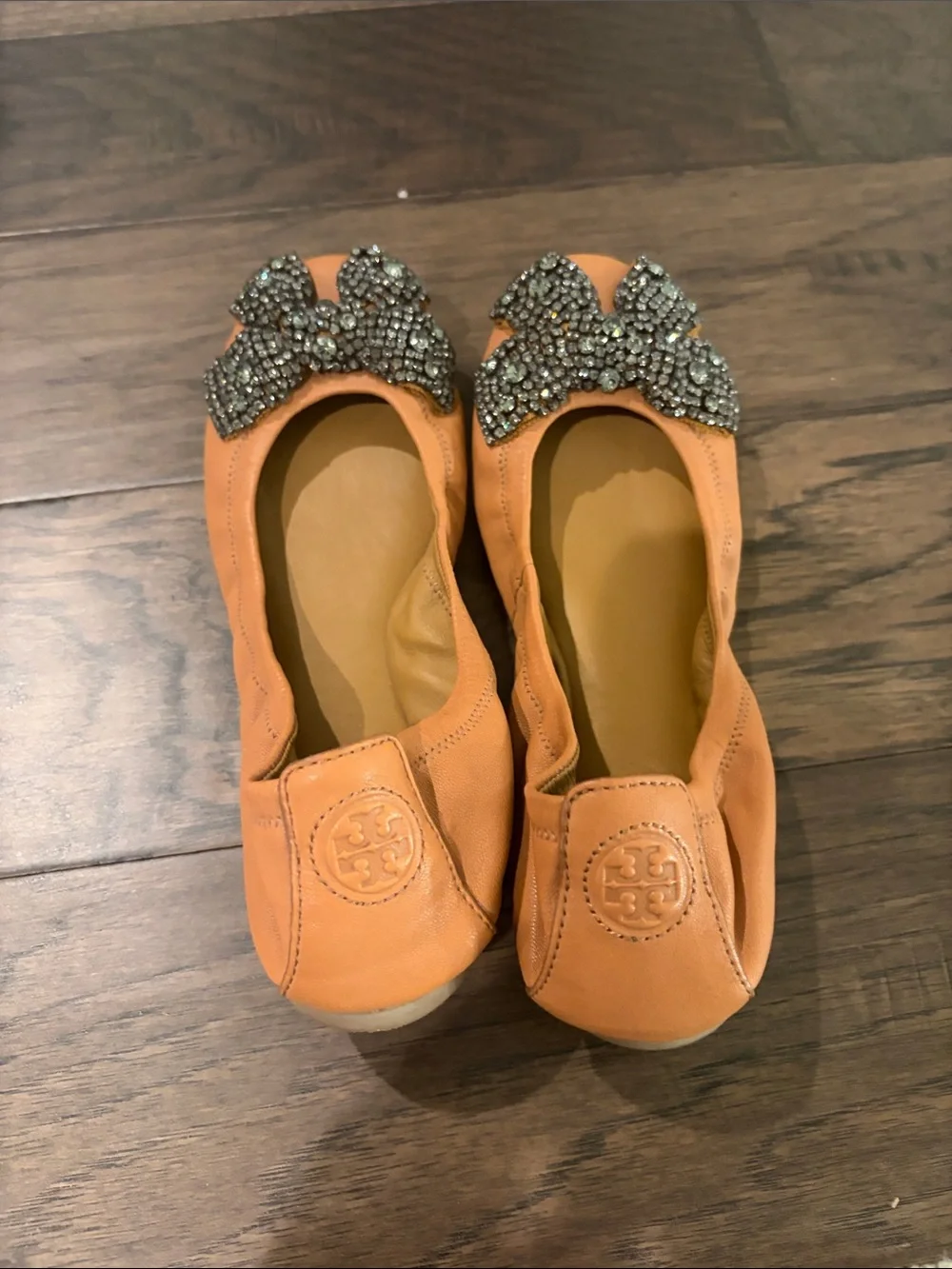 Tory Burch Eddie Camel Ballet Flats Sz 7.5